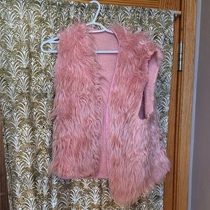 Pink Faux Fur Vest